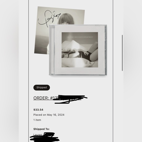 Taylor Swift Signed CD Insert The Tortured Poets Department TTPD - INSERT ONLY - Picture 5 of 5